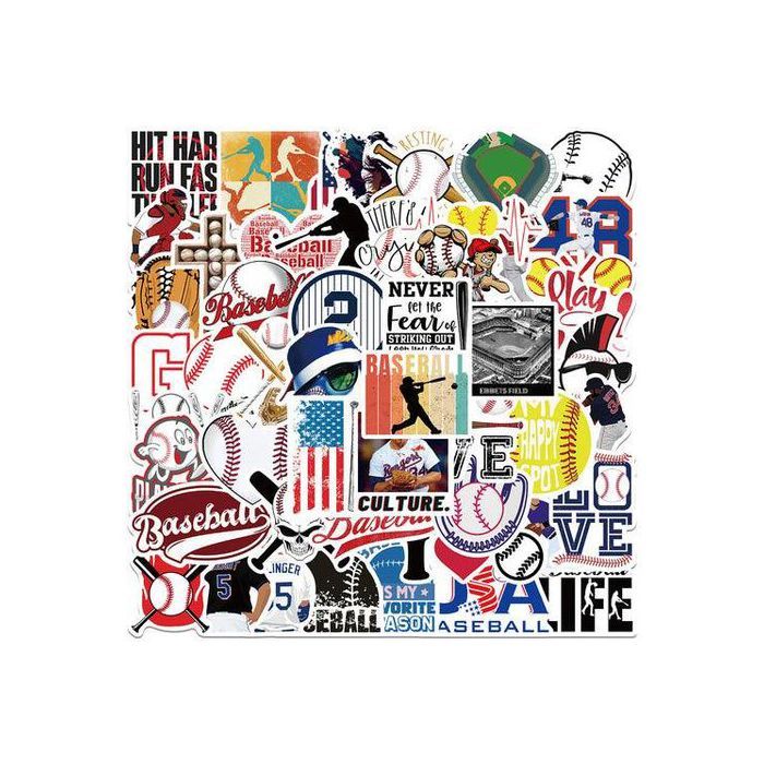 Stickers - Multicolore - 52pcs - Décoration murale - Sport - Contemporain - Design