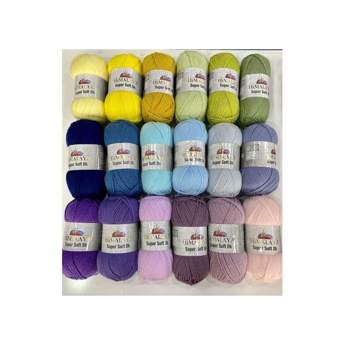Himalaya 10 PCS laine SUPER SOFT DK Orange jaune fil crochet