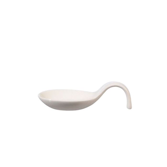 Verrine en forme de cuillère - MARQUE - Réf 6057 - Porcelaine blanche - 10 cm - Pack de 6 pièces