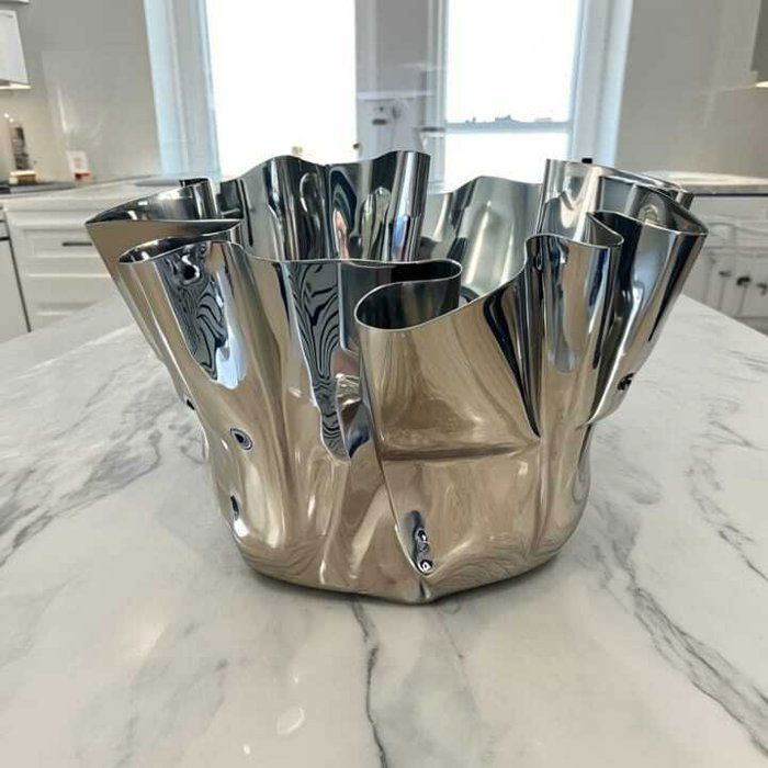 Coupe argenté en inox - AYA HOME - 29cm x 15cm - 18 carats - Design raffiné - Durable et luxueux