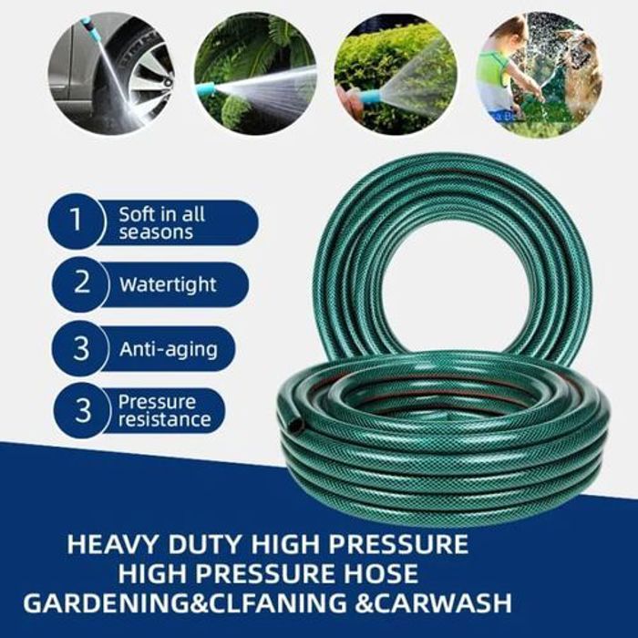 Tuyau De Jardinage Renforcé Antivrille 25M Pour Arrosage Vert