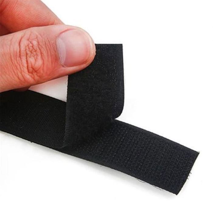 Skratch autocollant crochet et boucle bande Velcros adhésif  25mm×1m Noir