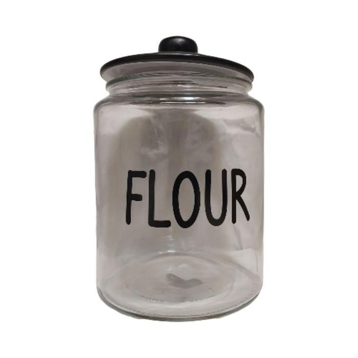 BOCAL DE RANGEMENT EN VERRE 5,8L AV/COUV "FLOUR"