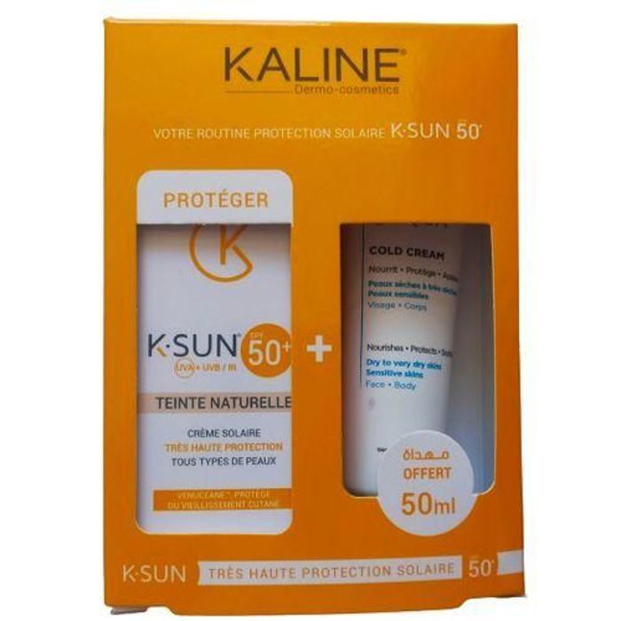 Kaline Teinte Naturelle Peau Grasse SPF50 (50ml) + Cold Cream Offerte