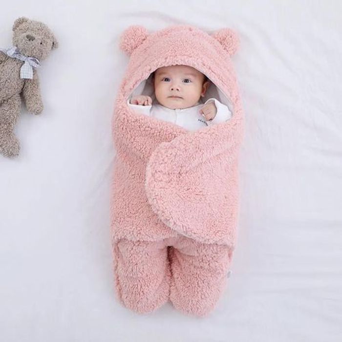 Couverture d'émmaillotage pour Bébé, Sac de Couchage à Capuche pour bébé