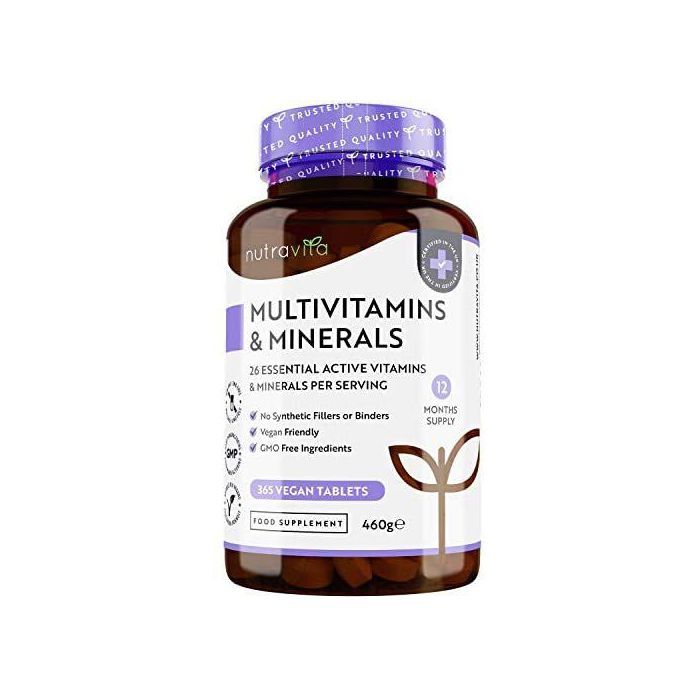 Nutravita Multivitamines et Minéraux  26 Nutriments format économique 12mois Made in UK