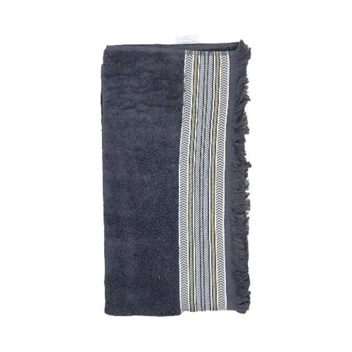 Drap de bain - GENERIC - 100x150 cm - Anthracite - 500g - Jacquard