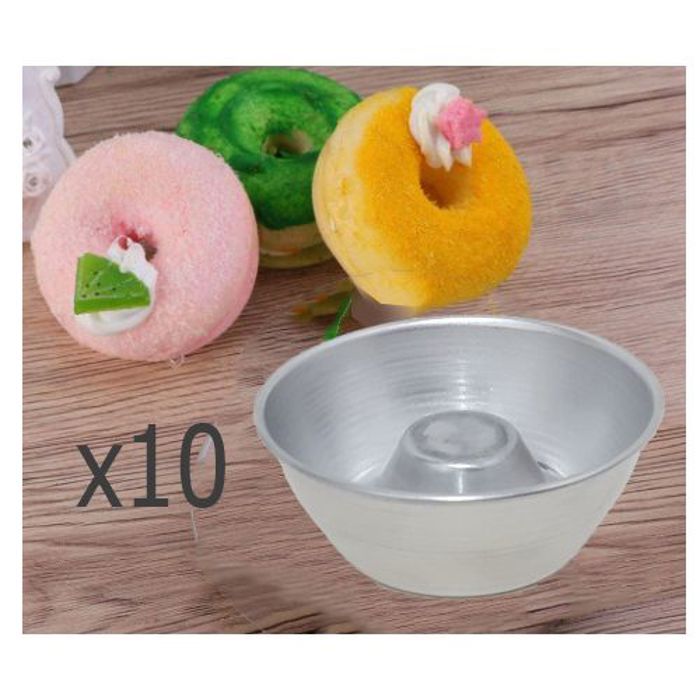 10pcs Mini Moule à cake rond, Moule gateau De Four Aluminium Avec Cône