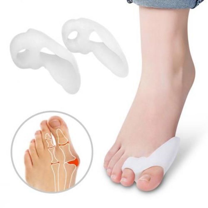 Gel d'orteils en Silicone, Ajusteur d'orteils, soins des pieds, hallux valgus 2 pièces = 1 paire