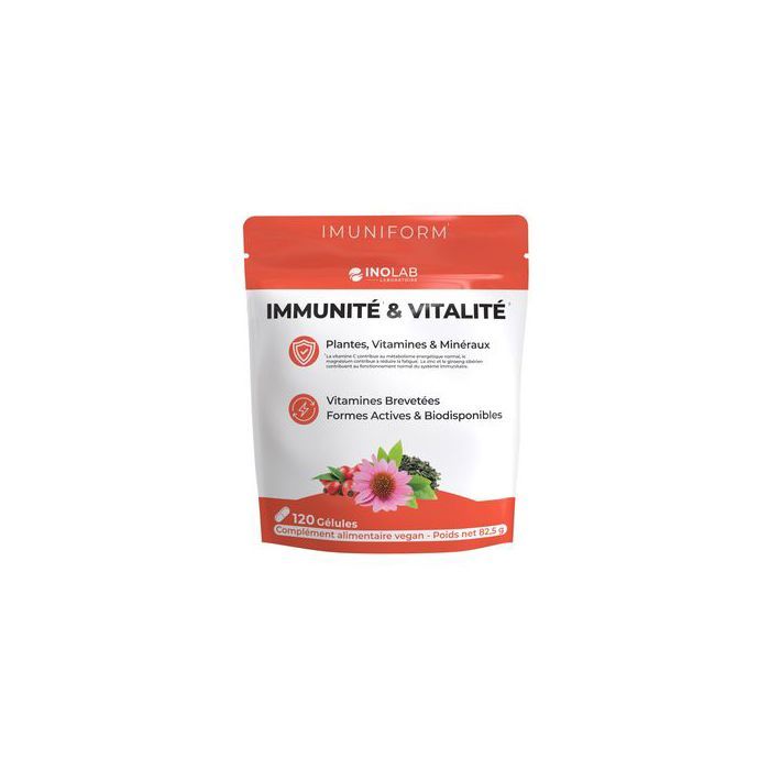 Laboratoire Inolab Multivitamines, Minéraux & Plantes - Complexe de vitamines - 21 actifs, 120 gélules - Made in France