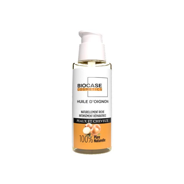 Huile Végétale - Oignon - 30Ml - Hydratant - Cheveux Abîmés - Biocase Cosmetics