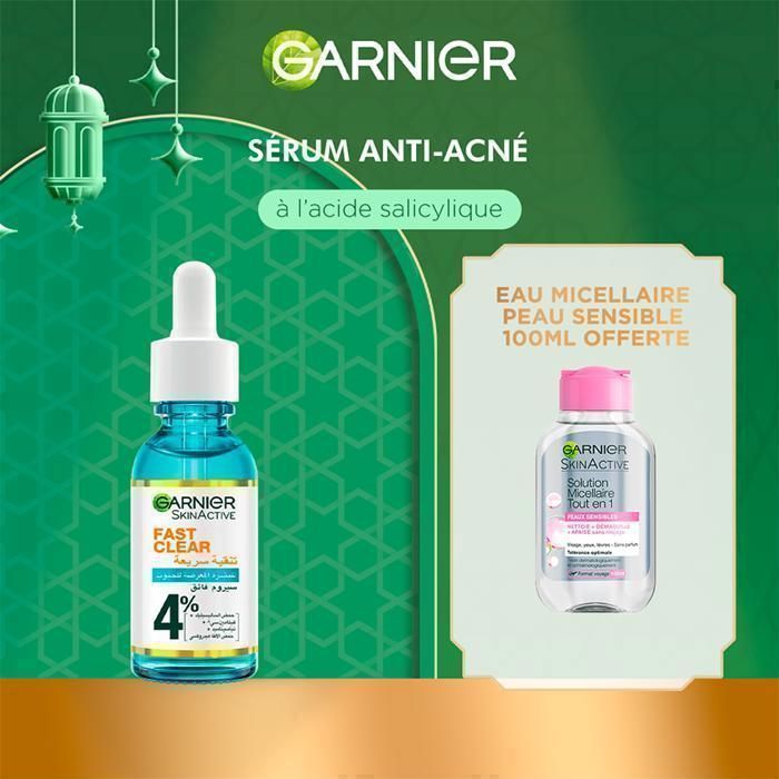 Sérum Fast Clear - OFFRE SKIN - 30ML - Micellaire 100ML - Peau nette - Tous types de peau