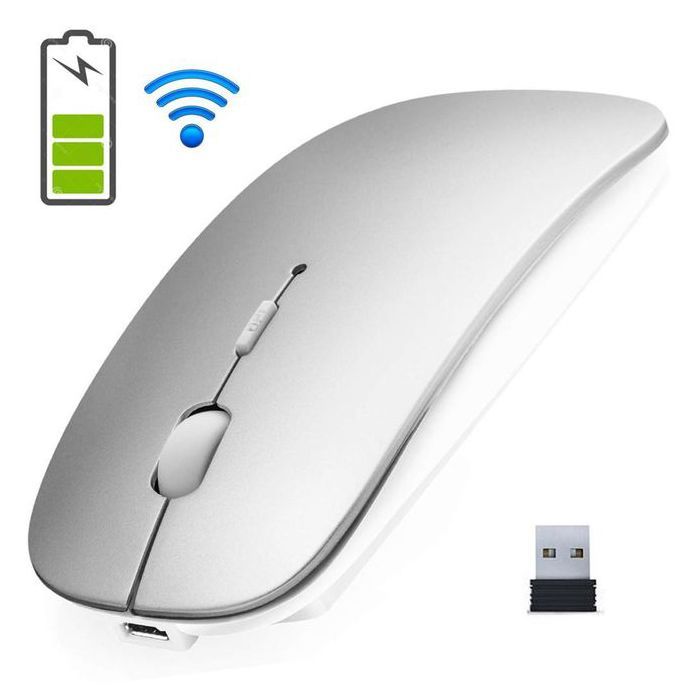 Souris wireless sans fil USB, Rechargeable, ergonomique et silencieuse, accessoire pour ordinateur portable et Pc