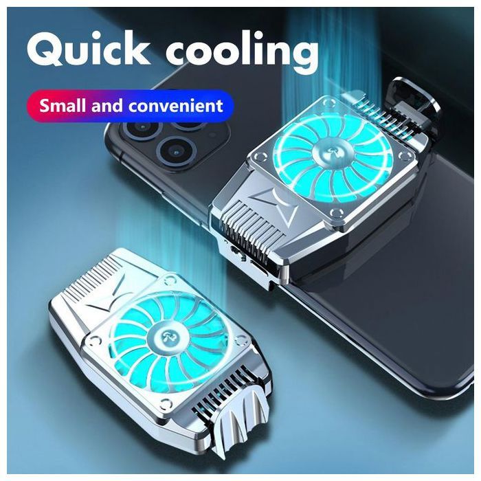 Ventilateur de refroidissement sans fil pour téléphone portable avec clip de chargement USB