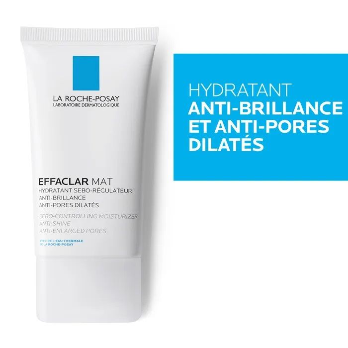 Crème hydratante matifiante - La Roche-Posay - Effaclar Mat - 40ml - Non comédogène - Peaux grasses
