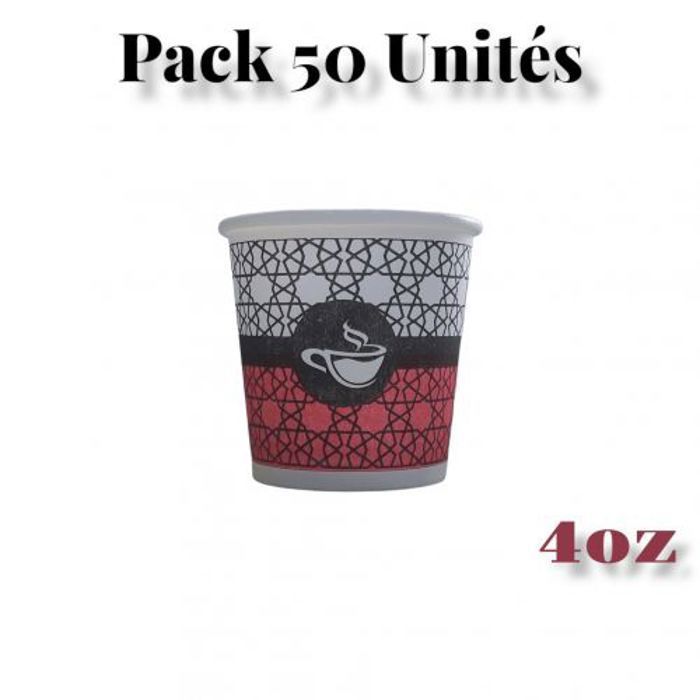 Pack 50 Unités goblets en carton pour cafe 4OZ ( 50 PIECES)