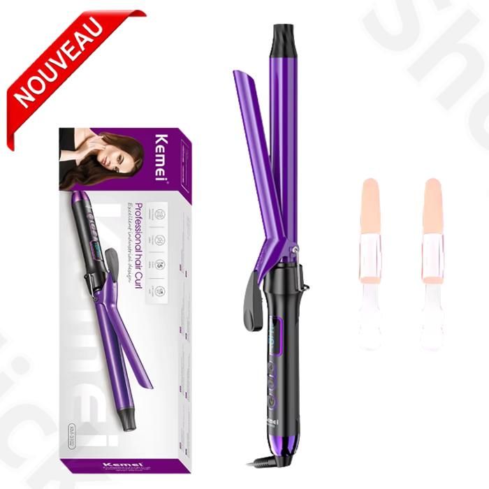 Lisseur Cheveux Outil de Coiffure Boucle Fers à Friser Tension Lisseur Cheveux Boucle KM-3102