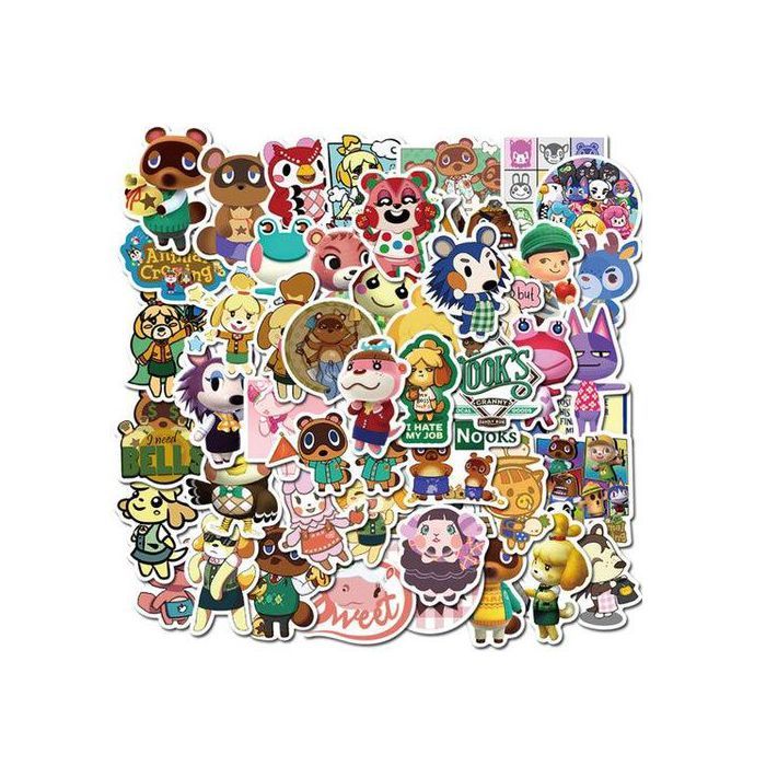 Stickers - Animal Crossing - 50pcs - Multicolore - Décoration murale - Waterproof