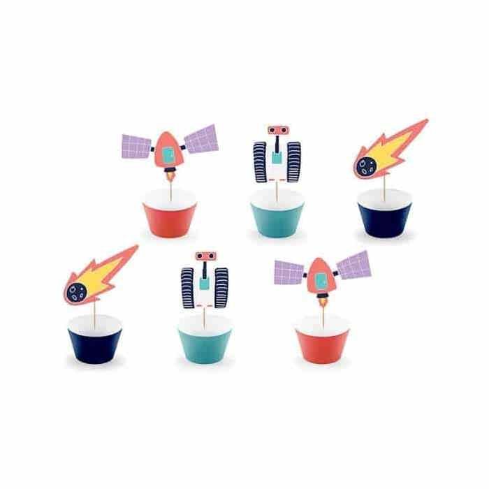 Kit cupcakes space party