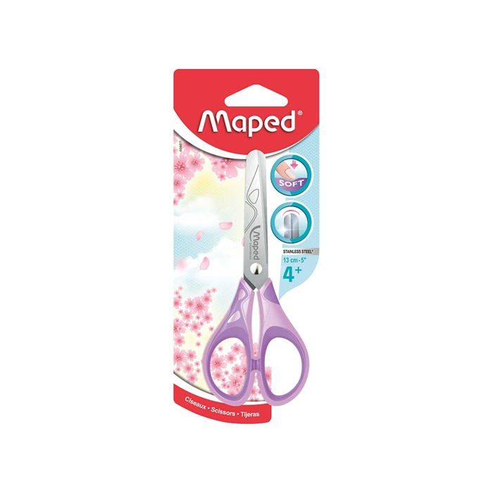 Ciseaux - Maped - 464411 - Lot de 3 - 13 cm - Couleurs pastel - Ergonomiques