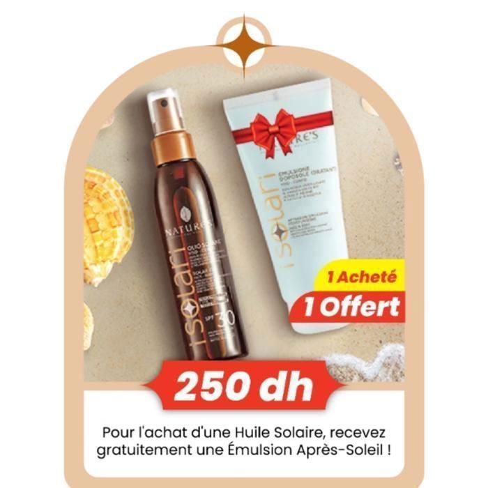 Isolari duo pack " Huile de solaire 150ml+Emulsion solaire 200ml"