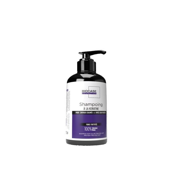 Biocase Cosmetics-SHAMPOING - KERATINE / CHEVEUX COLORES & TRAITES PROTEINE