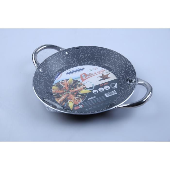 Poêle à paella - TITANIC - 24 cm - Compatible tous feux - Lave-vaisselle - Poignée fixe
