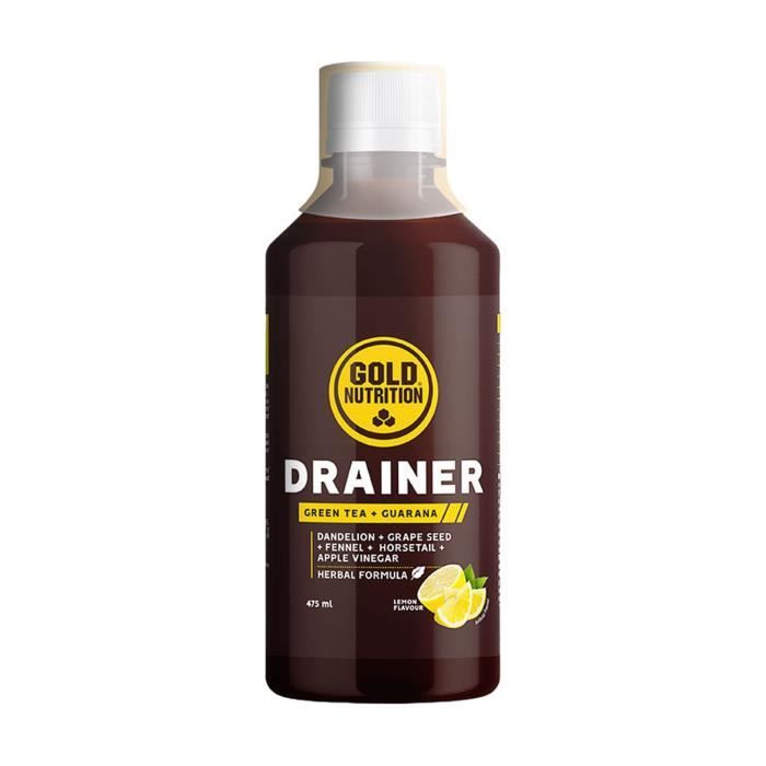 GOLD NUTRITION - Draineur drainant, rétention d'eau 475 ml (Citron)