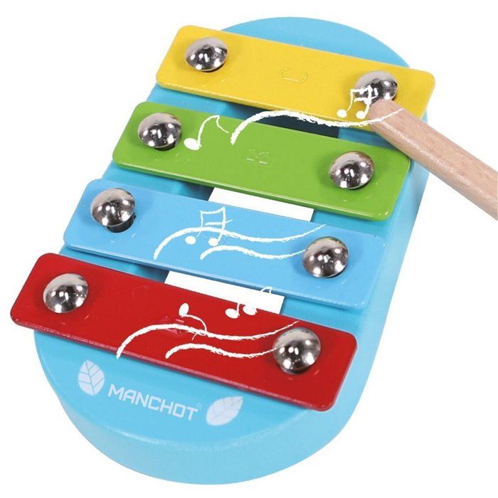 Manchot Xylophone Coloré En Bois