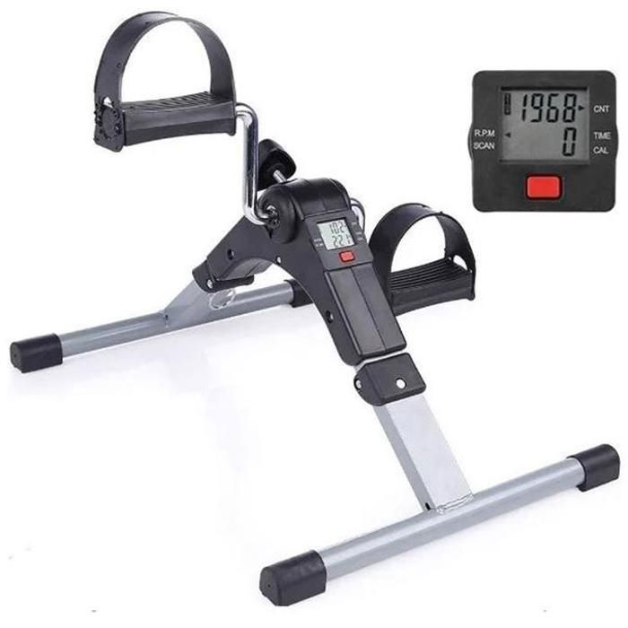 Pédale Vélo d'exercice pliable pour jambes et bras, équipé d'un écran