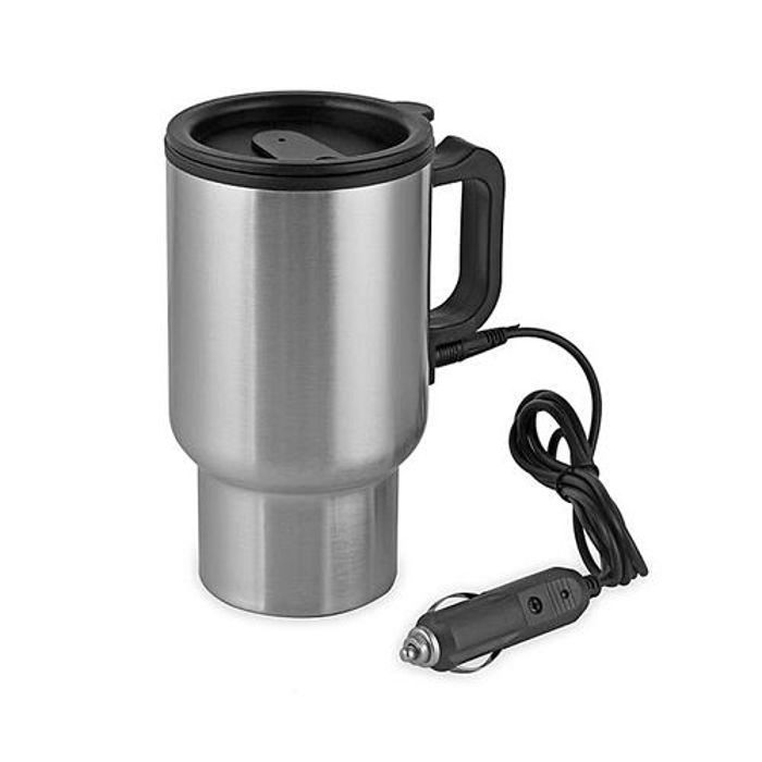 Heifer Mug Chauffant isotherme électrique pour voiture en acier inoxydable 12V 450 ml