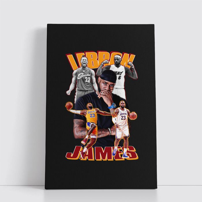 Tableau NBA sur Toile – Affiche Murale 25x40 cm avec Équipes et Joueurs Légendaires du Basket 197