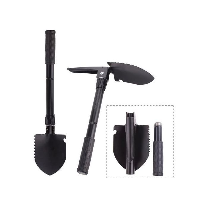 Pelle Pliante Militaire, Camping Multifonction Mini Pelle avec Étui pour Camping Randonnée Survie Outil Jardin Pelle