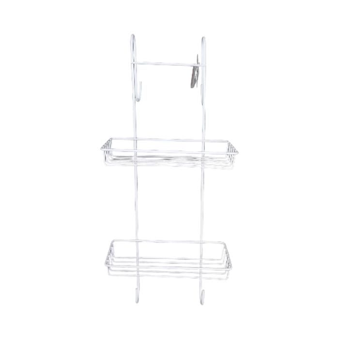 RANGEMENT COIN DE DOUCHE ROND 10X26 BLANC