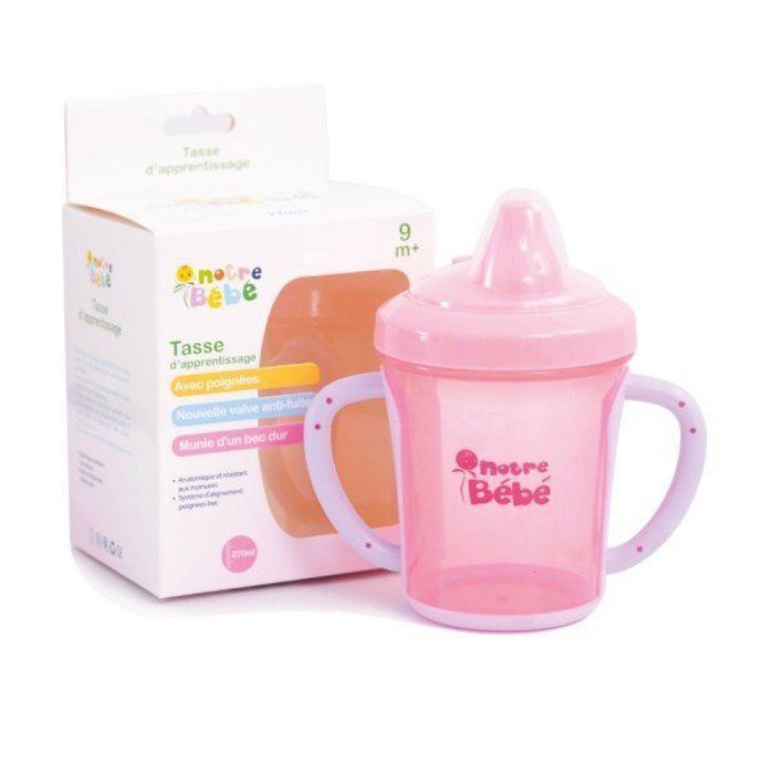 NOTRE BÉBÉ Tasse D'apprentissage - Semi-Bec - Rose 270ml