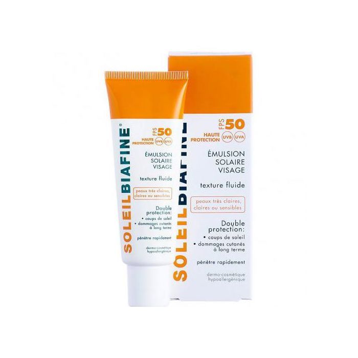 Crème Solaire - SoleilBiafine - SPF50+ - Hypoallergénique - Résistant à l'eau - 150 ml