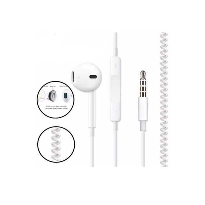 Écouteurs de contrôle filaire oreillette avec micro casque téléphone intelligent