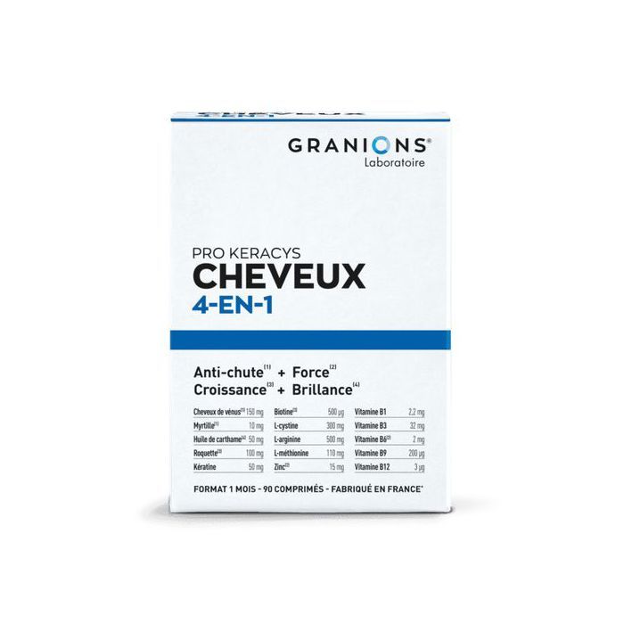 GRANIONS Pro Keracys Cheveux 4 en 1 - 90 comprimés - Made in France