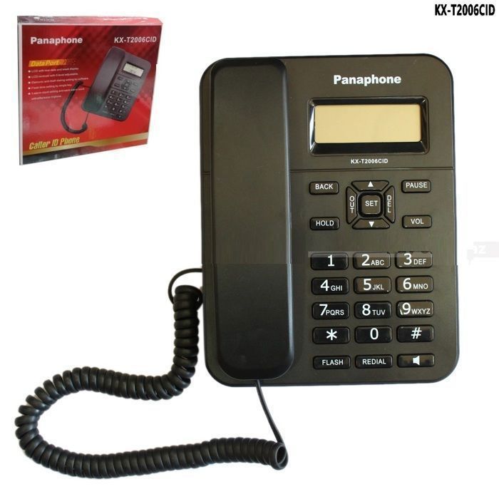 Panaphone Telephone fixe filaire kx-t2006cid identification Apel haut parleur grand écran