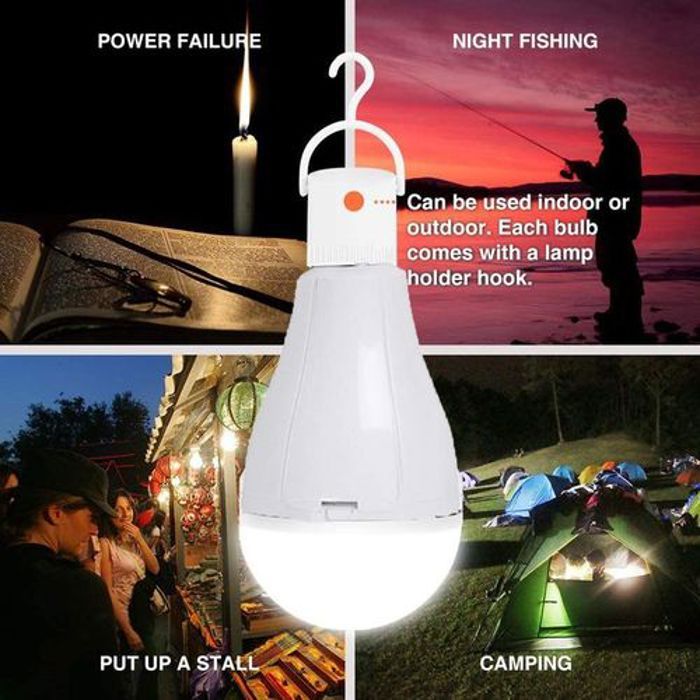 Ampoule de secours LED rechargeable - Noname - 20W - Batterie lithium intégrée - Étanche - Résistante aux chocs