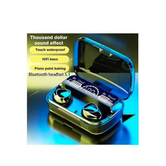 M10 PRO Casque Bluetooth 5.1 véritable casque Bluetooth sans fil power Bank