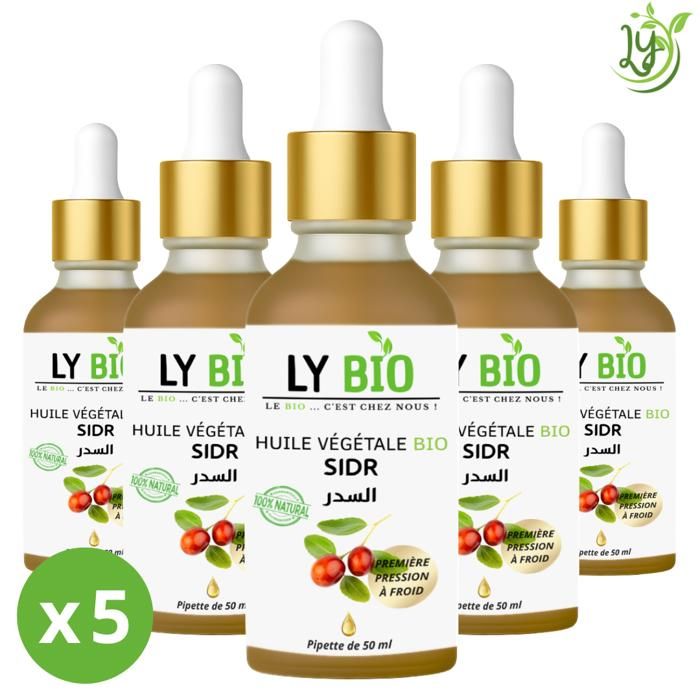 LYBIO PACK HUILE SIDR 50ML - PIPETTE LOT DE 5 bouteilles
