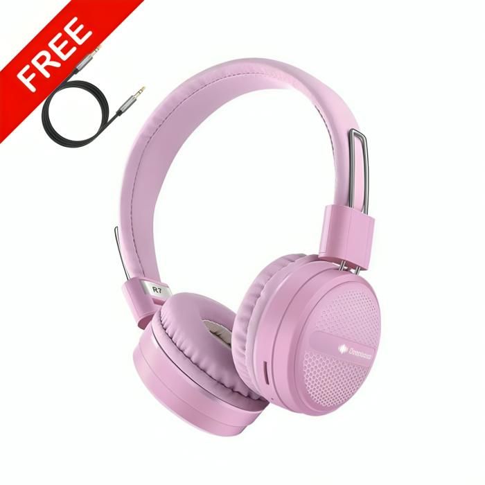 Casque bluetooth DeepBass R7 MAUVE + Cable auxiliar Gratuit