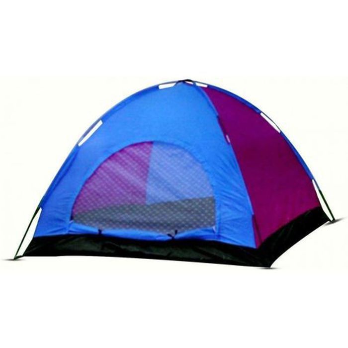 Tente de Camping - Multicouleurs - 4 Personnes - 208x208x145 cm - Double toit - Structure en dôme