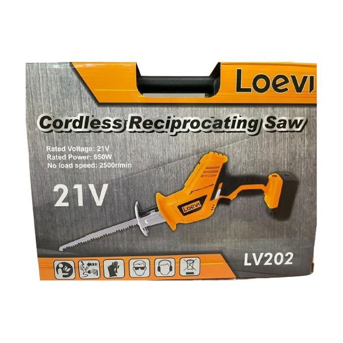 Loevi Scie alternative sans fil, coupe électrique 650W, pour métal, et bois, et la viande batterie 21V