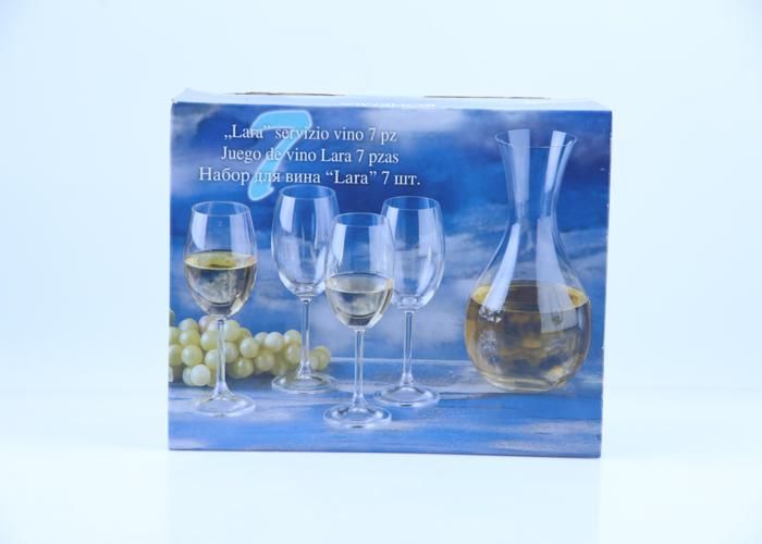 Carafe en Verre avec 6 Verres à Pied