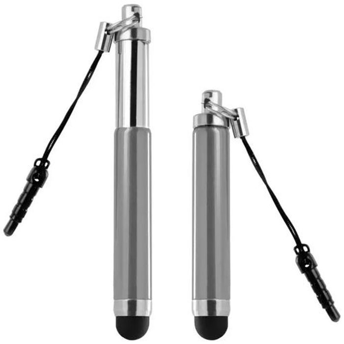 Stylet Retractable gris  pour écran Tactile - Attache Jack 3.5 mm