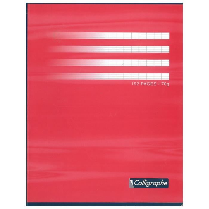 Cahier - CALLIGRAPHE - 17x22 cm - 192 pages - 70g/m² - Grands carreaux Seyès