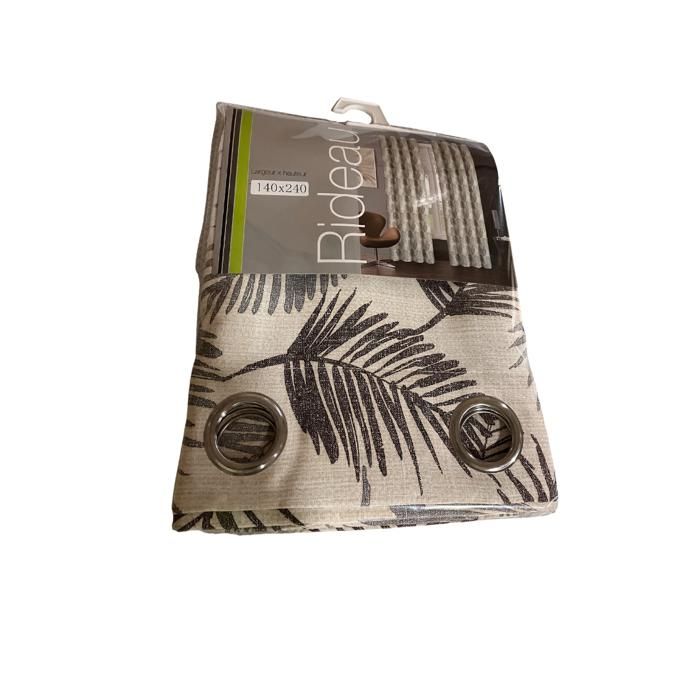 RIDEAU OCCULTANT BLACKOUT A OEILLET 140X240CM ISOLANT THERMIQUE
