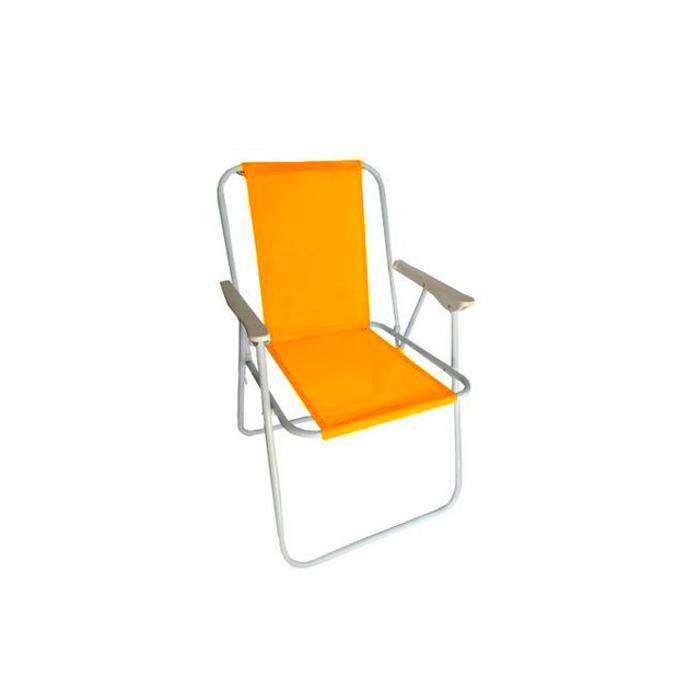 Chaise Pliante - Camping & Plage - Orange - Ergonomique - Légère - Pliable